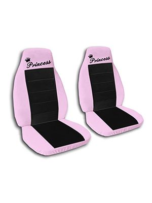 Black and Cute Pink Princess Car Seat Covers
