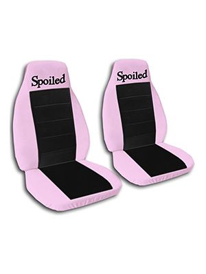 Black and Cute Pink Spoiled Car Seat Covers