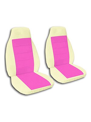 Hot Pink and Cream Car Seat Covers
