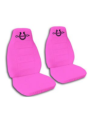 Hot Pink Cowgirl Up Car Seat Covers