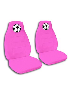 Hot Pink Soccer Car Seat Covers