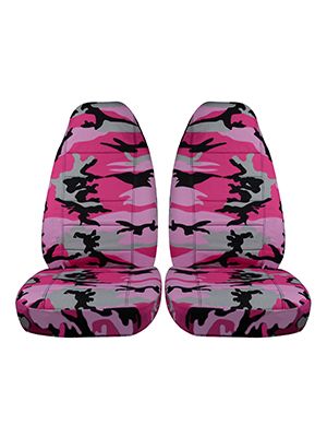 Pink Camouflage Car Seat Covers, Pink Camo Car Seat