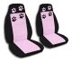 Cute Pink and Black Paw Prints Car Seat Covers