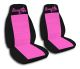 Hot Pink and Black Naughty Car Seat Covers