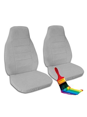 CAR SEAT COVERS with racing flag and racing in charcoal