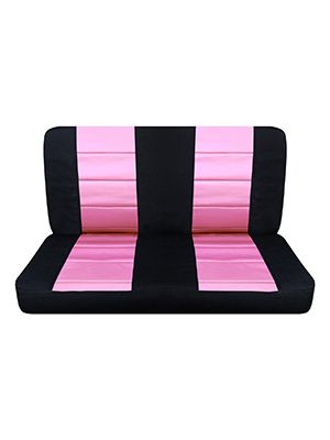 Cute Pink and Black Bench Seat Covers