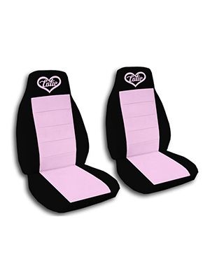 Cute Pink and Black Cutie Car Seat Covers