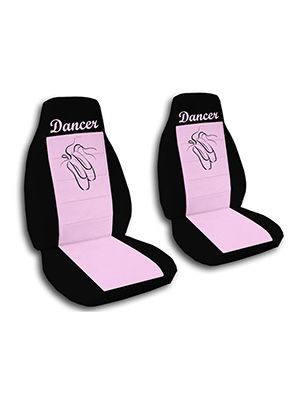 Cute Pink and Black Dancer Car Seat Covers