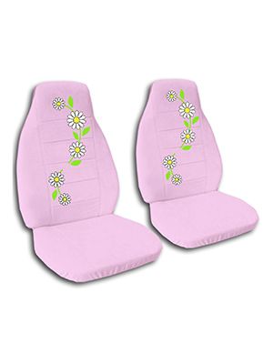 Cute Pink Daisies Car Seat Covers