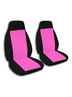 Hot Pink and Black Car Seat Covers