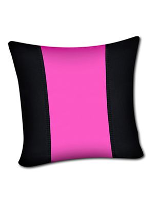 Hot Pink and Black Pillow Cover