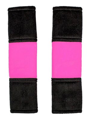 Hot Pink and Black Seat Belt Covers