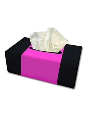 Hot Pink and Black Tissue Box Cover