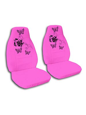 Hot Pink Butterflies Car Seat Covers