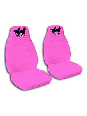 Hot Pink Horses Car Seat Covers