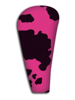 Pink and Black Cow Shift Knob Cover