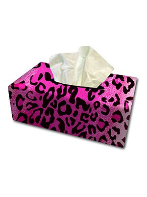 Pink Leopard Tissue Box Cover