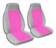 Hot Pink and Silver Car Seat Covers