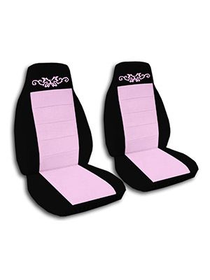 Cute Pink and Black Butterfly Tattoo Car Seat Covers