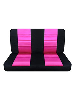 Hot Pink and Black Bench Seat Covers