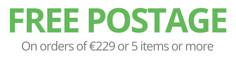 FREE Postage on Orders of €229 or 5 Items or more.