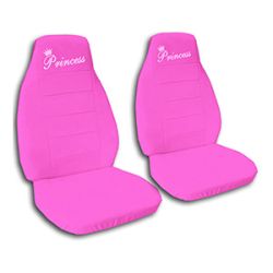 Hot Pink Princess Car Seat Covers