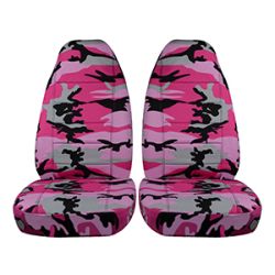 Pink Camouflage Car Seat Covers