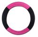 Hot Pink and Black Steering Wheel Cover