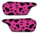 Pink and Black Cow Sun Visor Covers