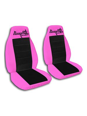 Black and Hot Pink Naughty Car Seat Covers