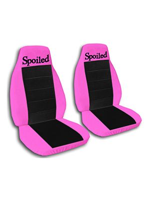 Black and Hot Pink Spoiled Car Seat Covers