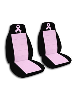 Cute Pink and Black Pink Ribbon Car Seat Covers