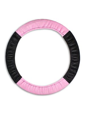 Cute Pink and Black Steering Wheel Cover