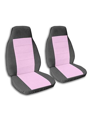 Cute Pink and Charcoal Car Seat Covers