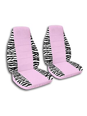 Cute Pink and White Zebra Car Seat Covers