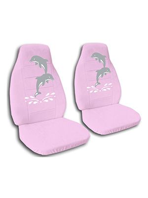 Cute Pink Dolphins Car Seat Covers