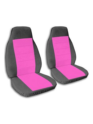Hot Pink and Charcoal Car Seat Covers