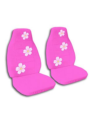 Hot Pink Cherry Blossoms Car Seat Covers