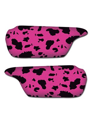 Pink and Black Cow Sun Visor Covers