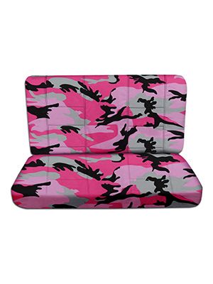 Pink Camouflage Bench Seat Covers