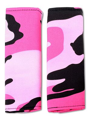 Pink Camouflage Seat Belt Covers