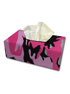 Pink Camouflage Tissue Box Cover