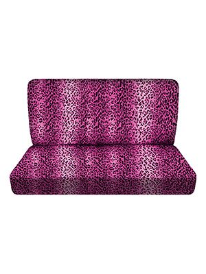 Pink Leopard Bench Seat Covers