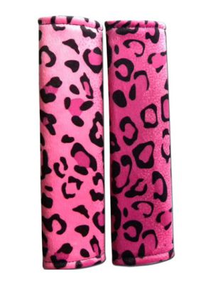 Pink Leopard Seat Belt Covers