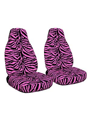 Pink Zebra Car Seat Covers