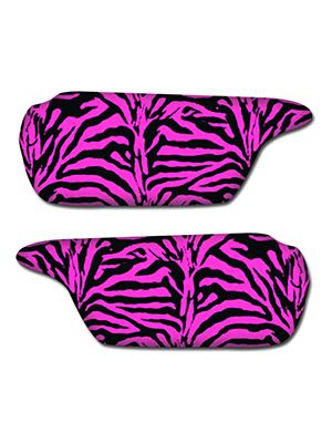 Pink Zebra Sun Visor Covers