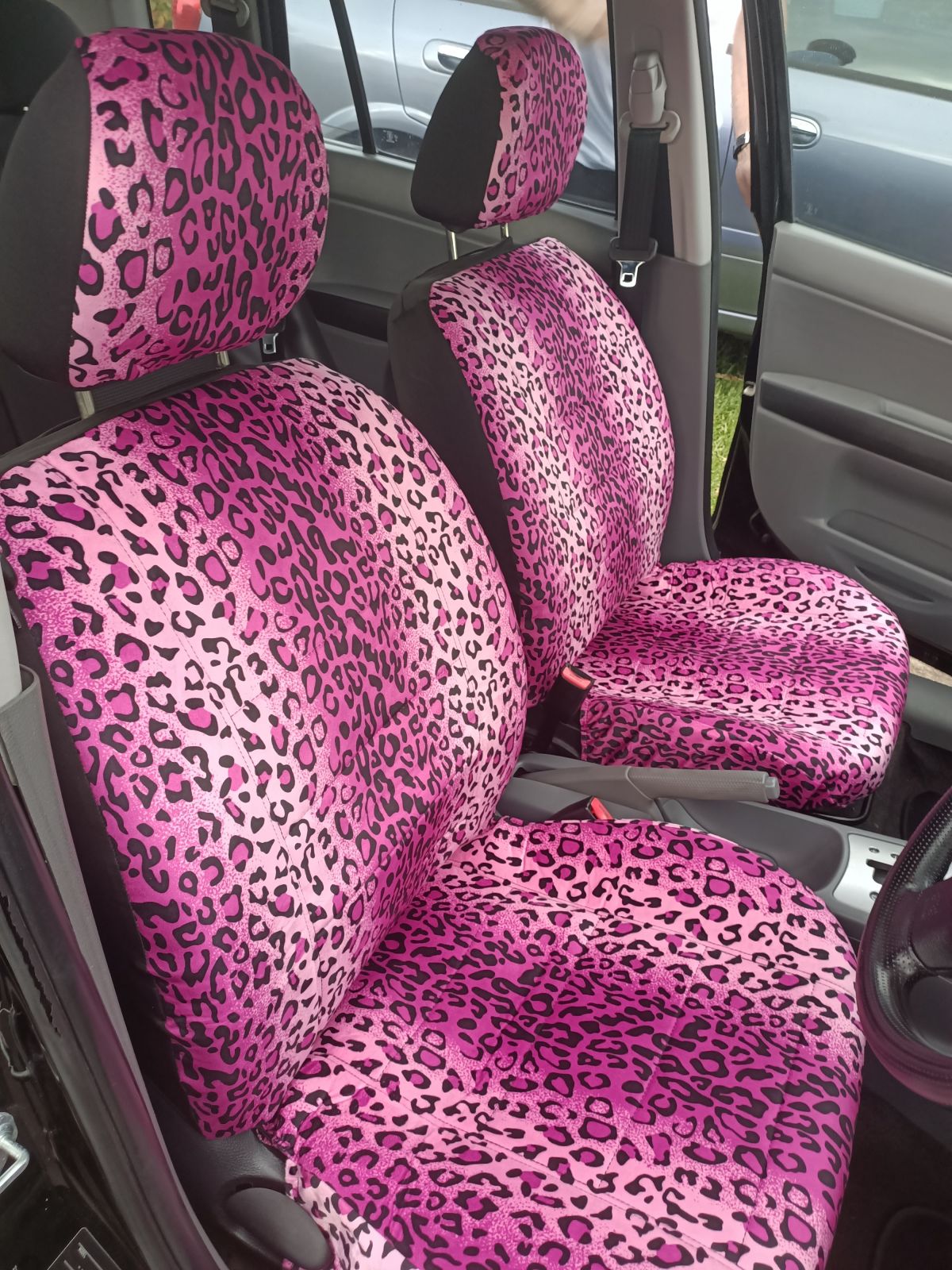 Pink Leopard Print Car Seat Covers — free download