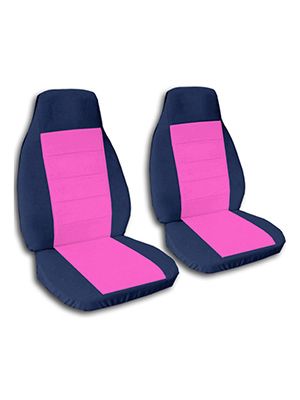 Hot Pink and Navy Blue Car Seat Covers